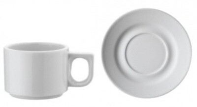 Tazza caffè Pera Kutahya bianca con piattino Tazza caffè Pera Kutahya bianca con piattino