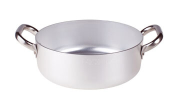 Casseruola bassa alluminio Agnelli 2 maniglie inox