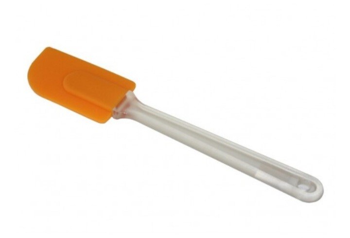 Spatola pasticceria Eva silicone, manico trasparente