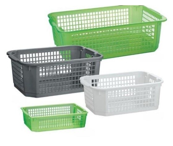 Cesta / cesto Rio impilabile plastica forata Cosmoplast 30x20 h11 Cesta / cesto Rio impilabile plastica forata Cosmoplast 30x20 h11