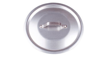 Coperchio alluminio con ponticello inox Coperchio alluminio con ponticello inox