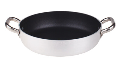 Tegame alluminio antiaderente Agnelli 2 maniglie inox Tegame alluminio antiaderente Agnelli 2 maniglie inox