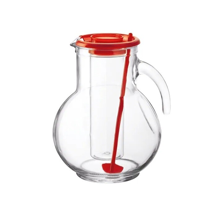 Caraffa Kufra con porta ghiaccio vetro Bormioli