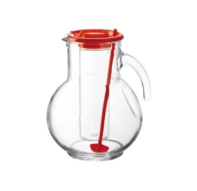 Caraffa Kufra con porta ghiaccio vetro Bormioli