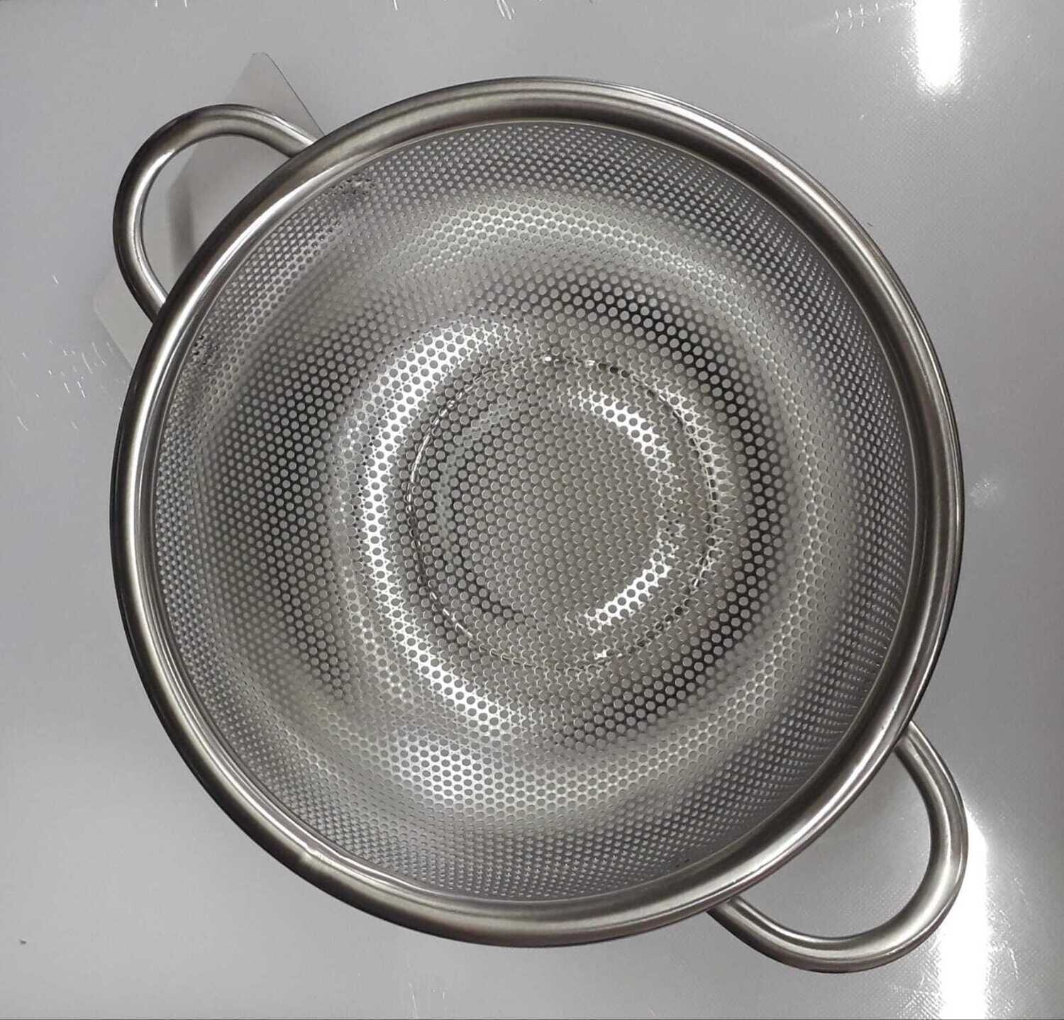 Colatutto / colino universale in acciaio Eva con 2 manici