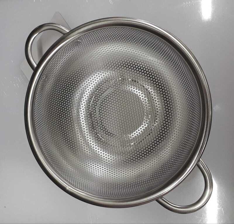 Colatutto / colino universale in acciaio Eva con 2 manici