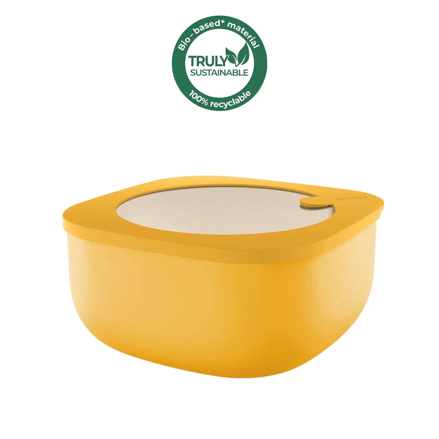 Contenitore ermetico Store&More Guzzini quadrato basso piccolo, Colore: giallo mango 236