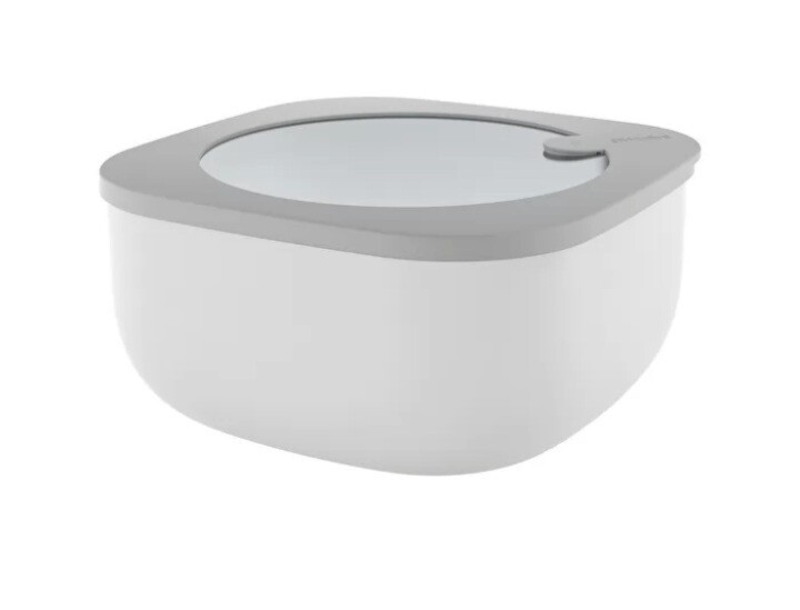 Contenitore ermetico Store&More Guzzini quadrato basso grande, Colore: grigio scuro