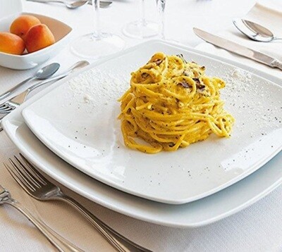 Set 6 piatti Tokio quadrati bianchi Saturnia Set 6 piatti Tokio quadrati bianchi Saturnia