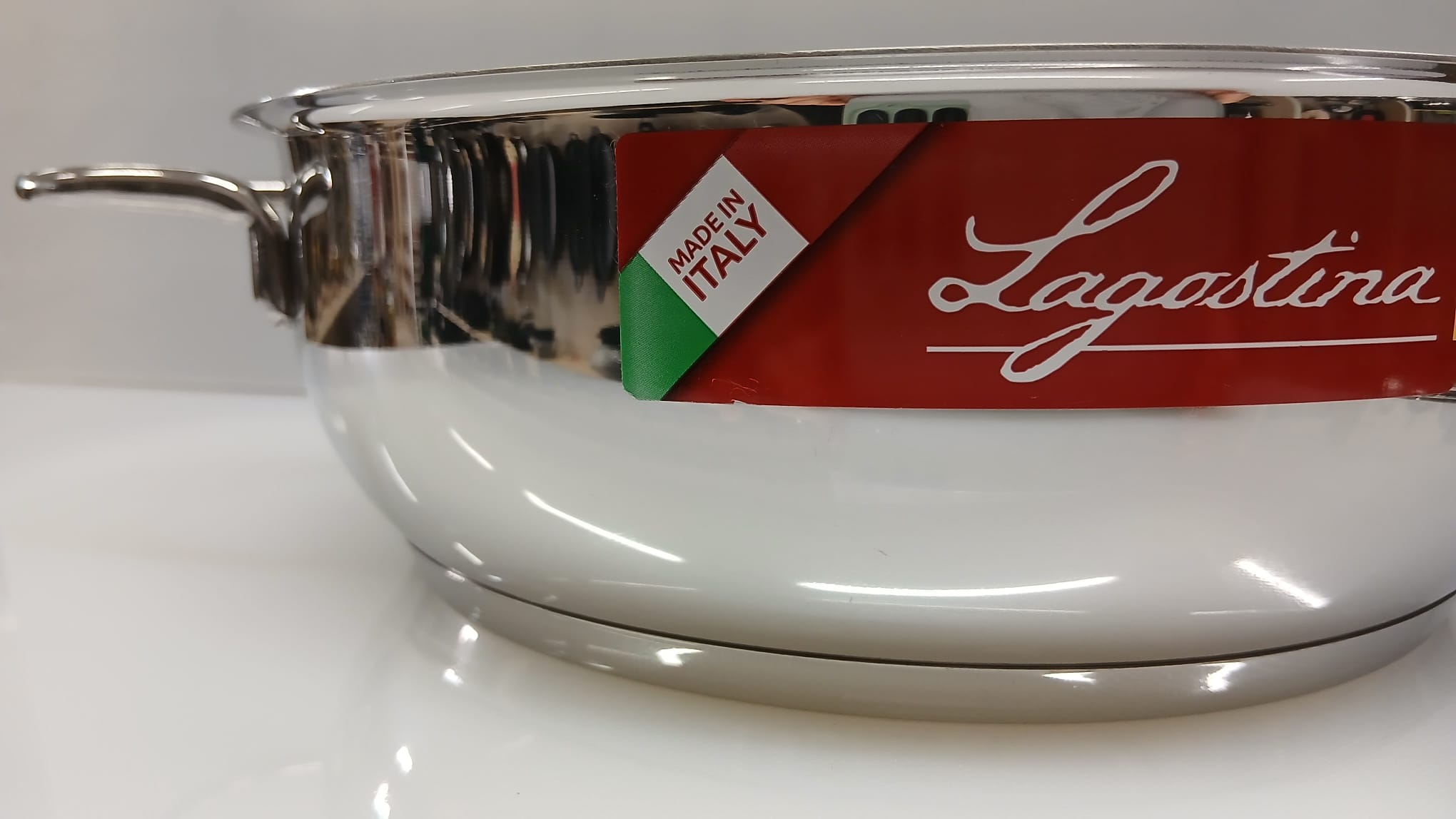Tegame semifondo 2 manici Deliziosa Lagostina acciaio inox 18/10