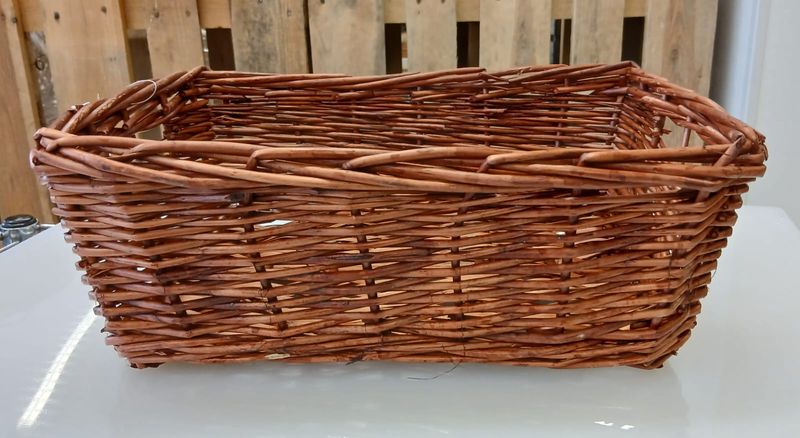 Cesto vimini a cassetto svasato rettangolare Cesto vimini a cassetto svasato rettangolare
