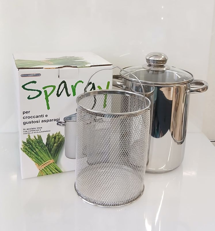 Pentola per asparagi - asparagera inox Pentola per asparagi - asparagera inox