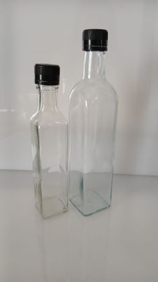 Bottiglia Marasca quadrata in vetro bianco tappo vite