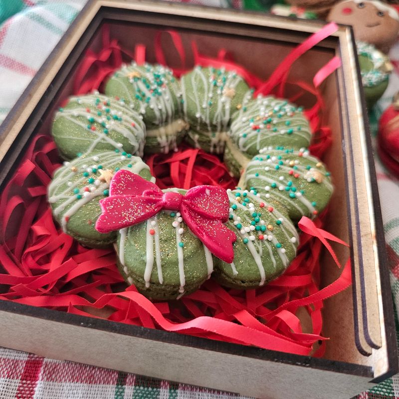 Macaron Christmas Wreath
