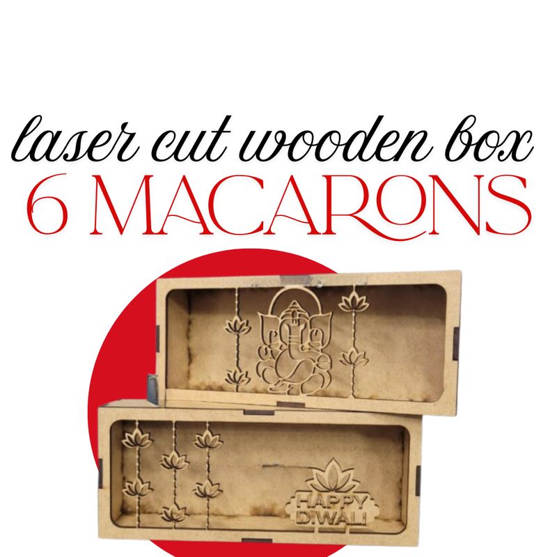 Box of 6 Macaron in Keepsake Diwali Box