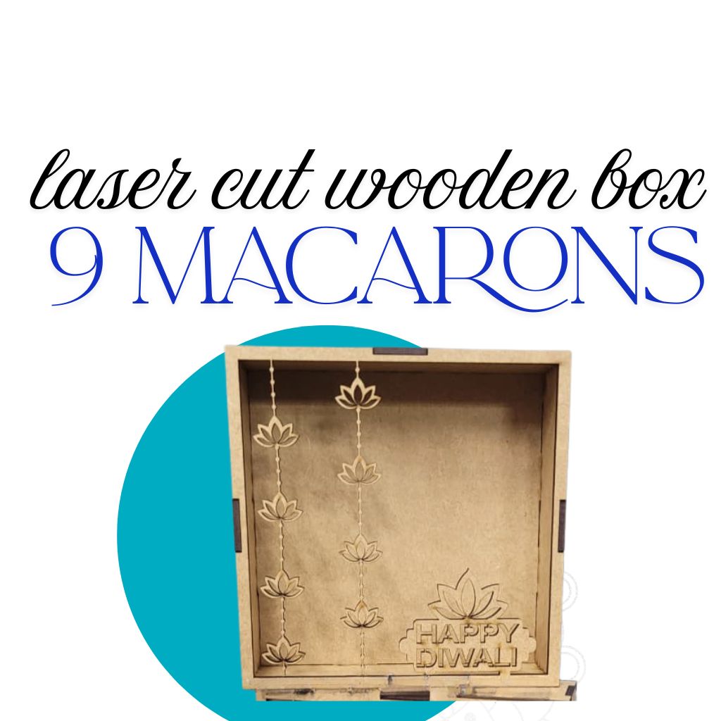 Box of 9 Macaron in Keepsake Diwali Box