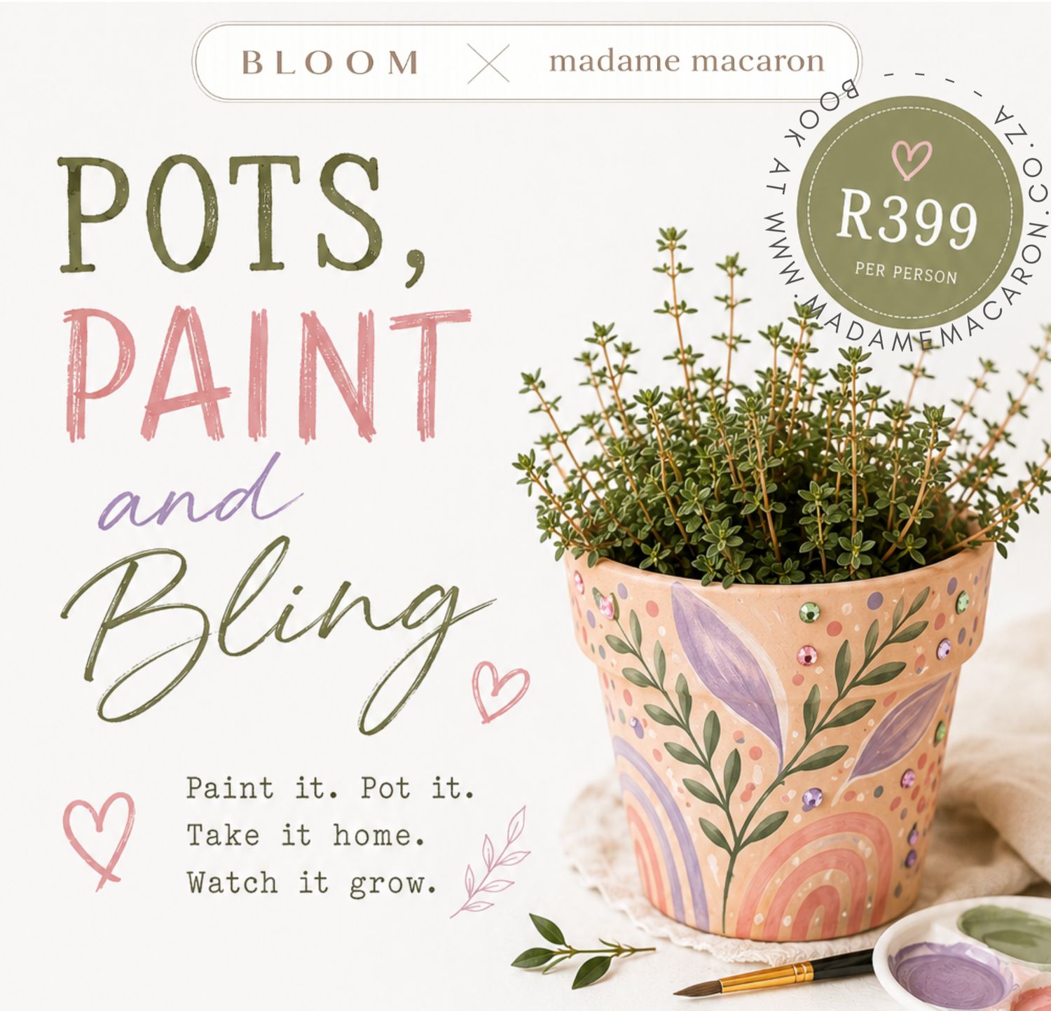 Pots, Paint &amp; Bling