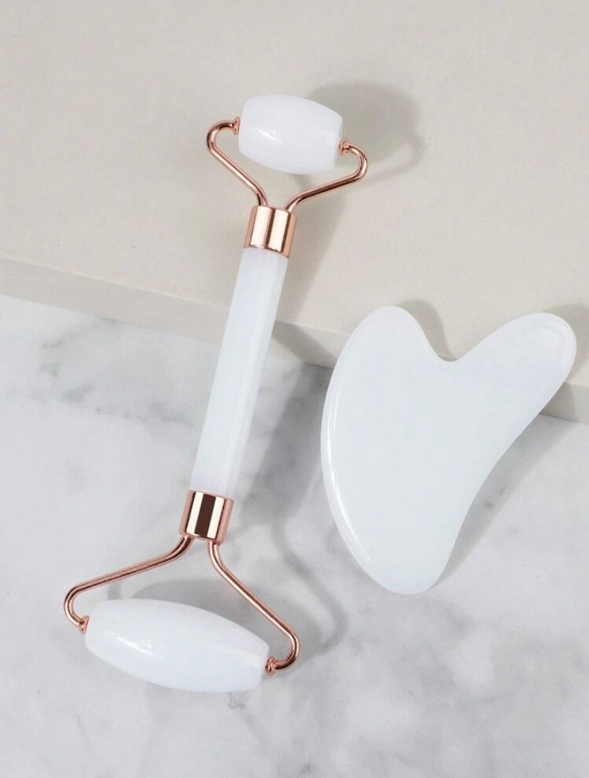 2pcs/Set Massage Roller &amp; Gua Sha Kit