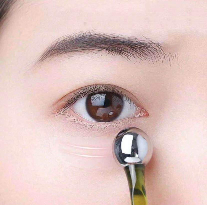 Metal Ball Massager For Dark Circles And Puffiness.