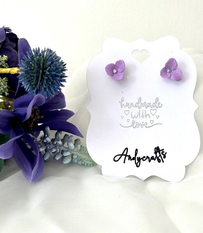 Small Lilac Flower Studs