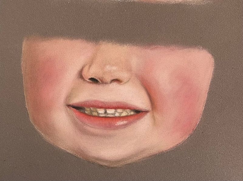 Réaliser un demi visage au pastel sec