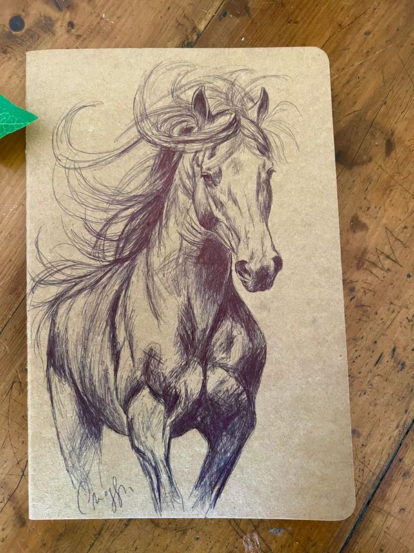 Carnet de note Illustration cheval Carnet de note Illustration cheval