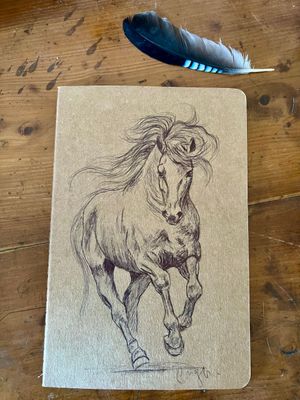Carnet de note illustration cheval