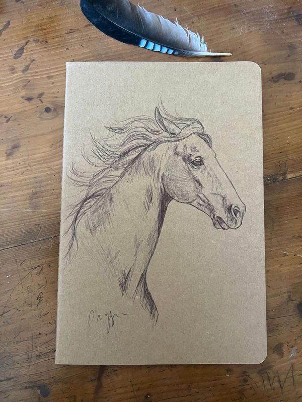 Carnet de notes illustration cheval Carnet de notes illustration cheval