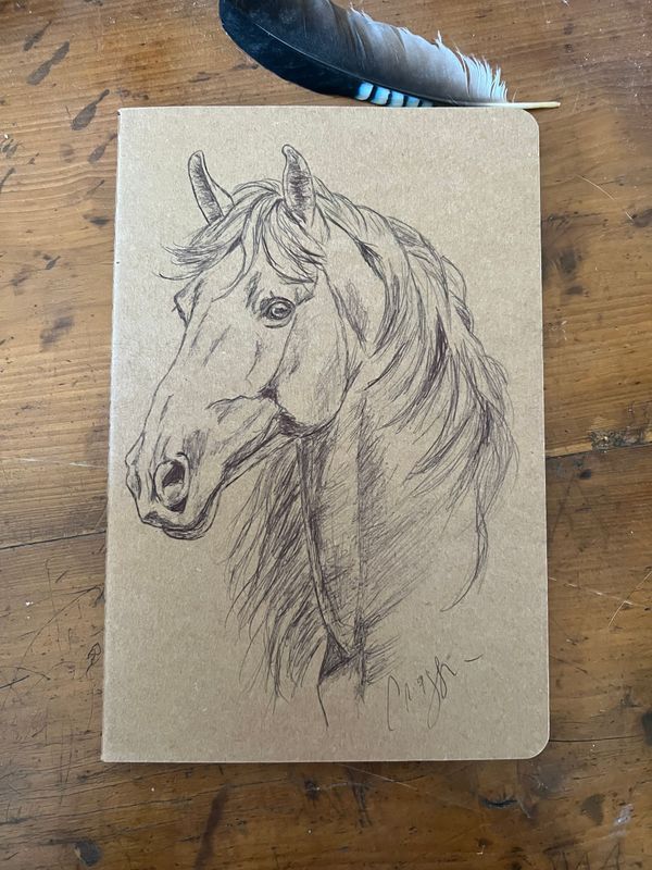 Carnet de notes illustration cheval Carnet de notes illustration cheval