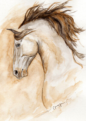 Cheval au vent