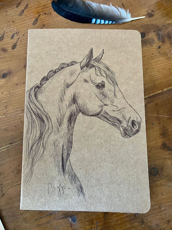Carnet de note illustration cheval