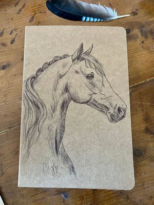 Carnet de note illustration cheval