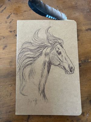 Carnet de notes illustration cheval