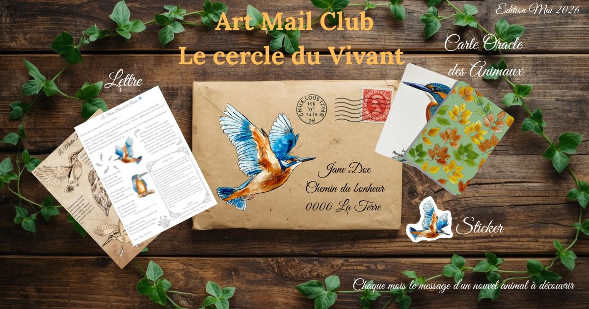 Le Cercle du Vivant - Art mail Club - International -Abonnement Annuel - Lettre en Anglais