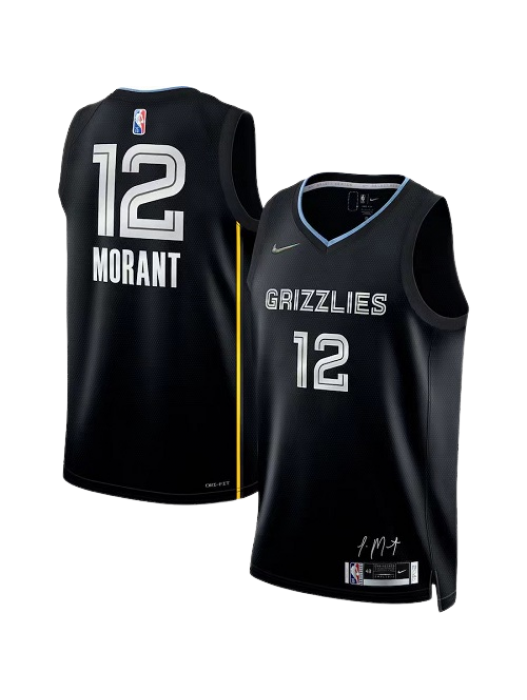 BLACK 2022 SELECT SERIES MVP SWINGMAN JERSEY #12 JA MORANT