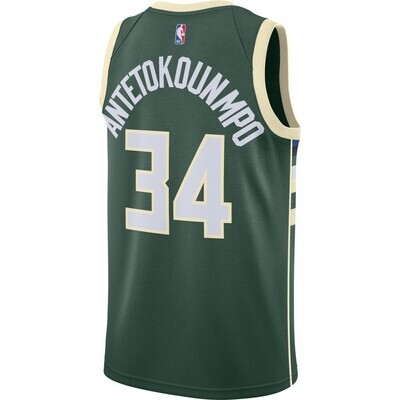 GREEN SWINGMAN JERSEY #34 GIANNIS ANTETOKOUNMPO