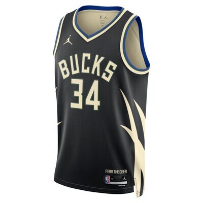 BLACK SWINGMAN JERSEY #34 GIANNIS ANTETOKOUNMPO 2022/2023