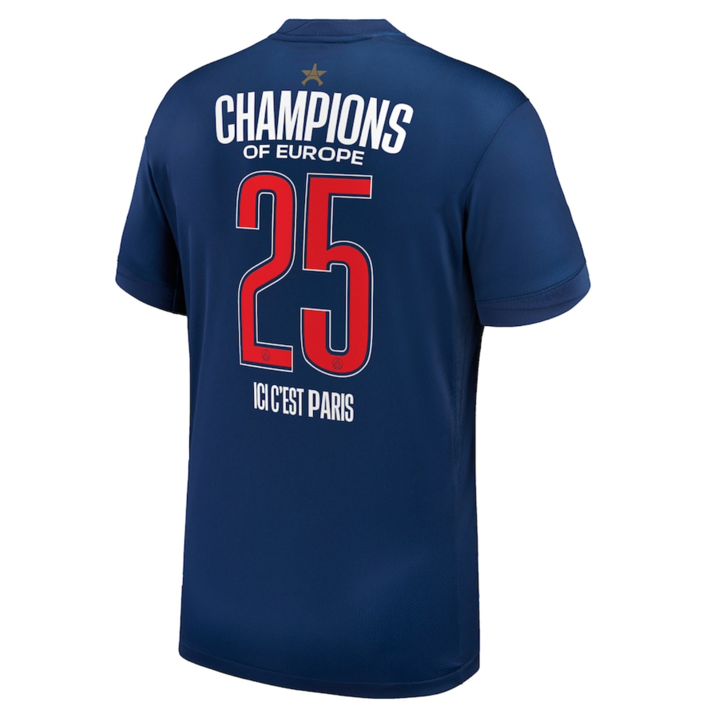 PARIS SAINT GERMAIN MAILLOT ÉDITION SPÉCIALE CHAMPIONS OF EUROPE 25 &quot;ICI C&#39;EST PARIS&quot;