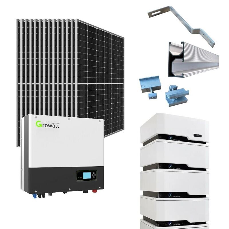 Sofort Lieferbar! Photovoltaikanlage Growatt 5,74 kWp mit 7,68 kW Speicher