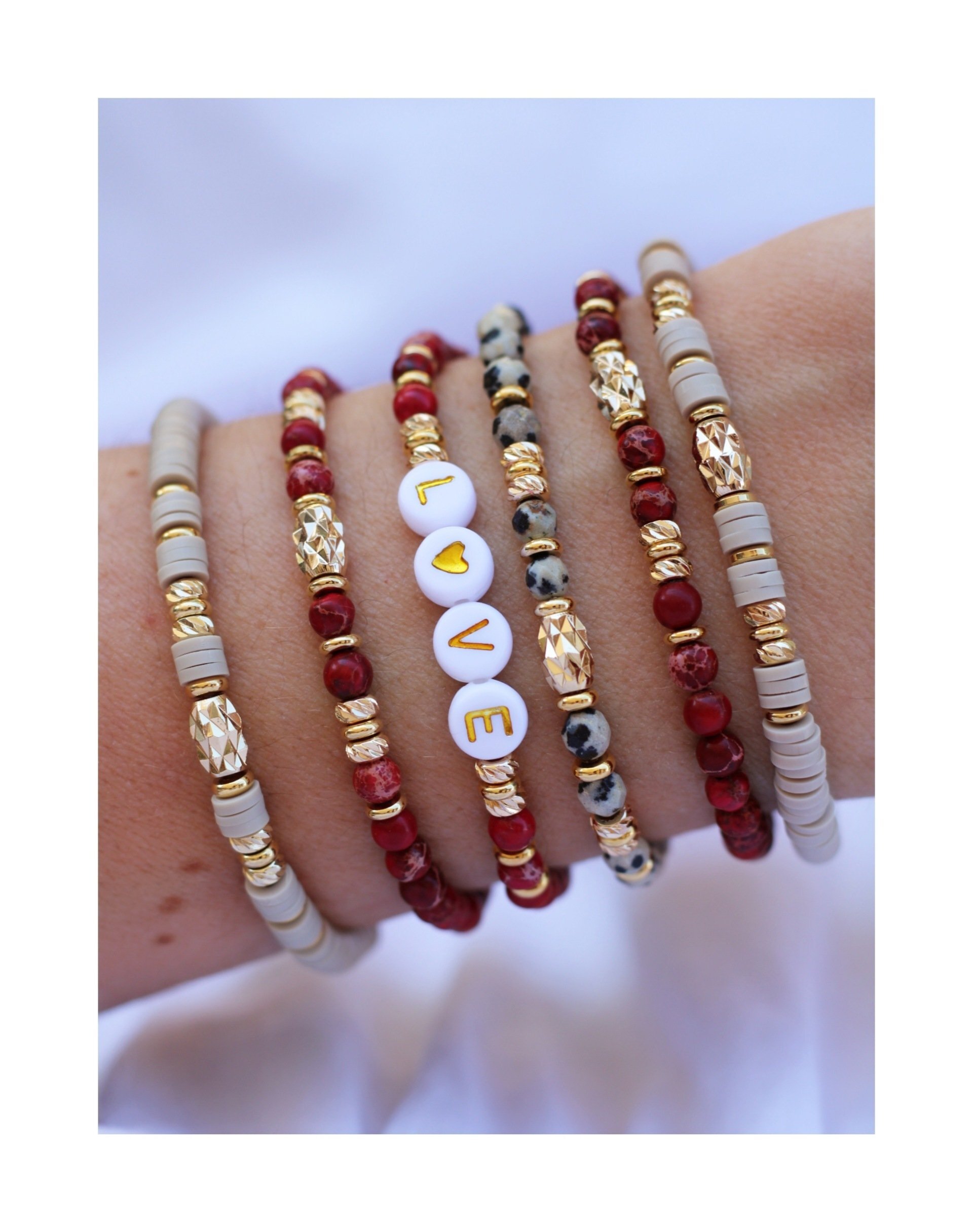 Namensarmband Mantra Armband Tigerauge Pink JASPIS Orange Rot Lila