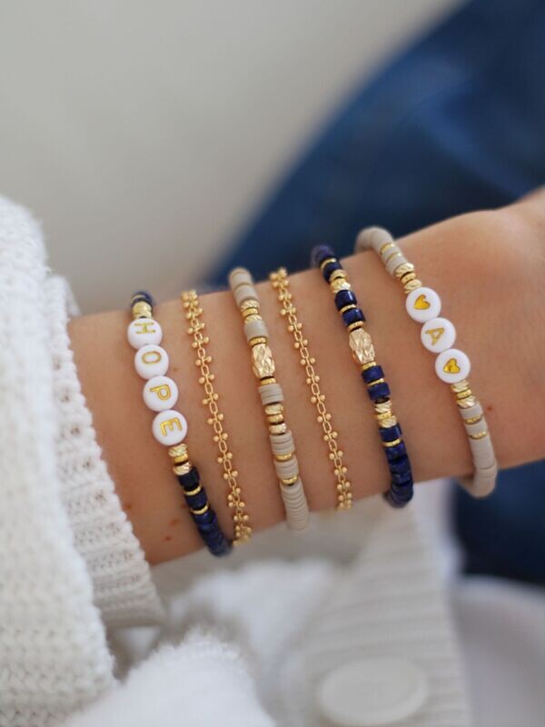 Armband JUNA Edelstein Labradorit Jaspis Quarz Gold - Bunter Schmuck