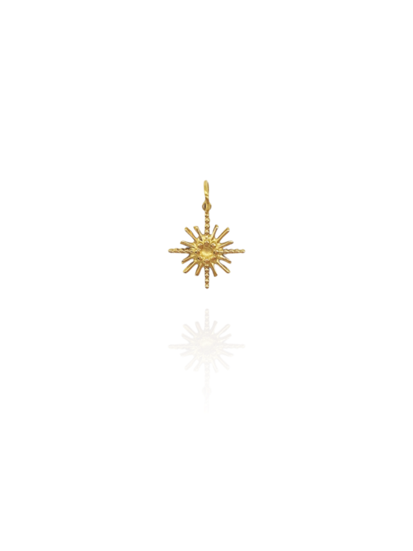 SONNE Anhänger Gold Edelstahl - Bunter Schmuck
