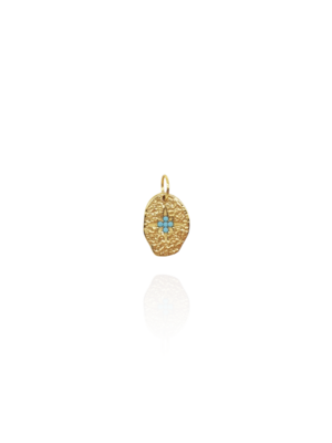 MÜNZE Anhänger Gold Edelstahl - Bunter Schmuck