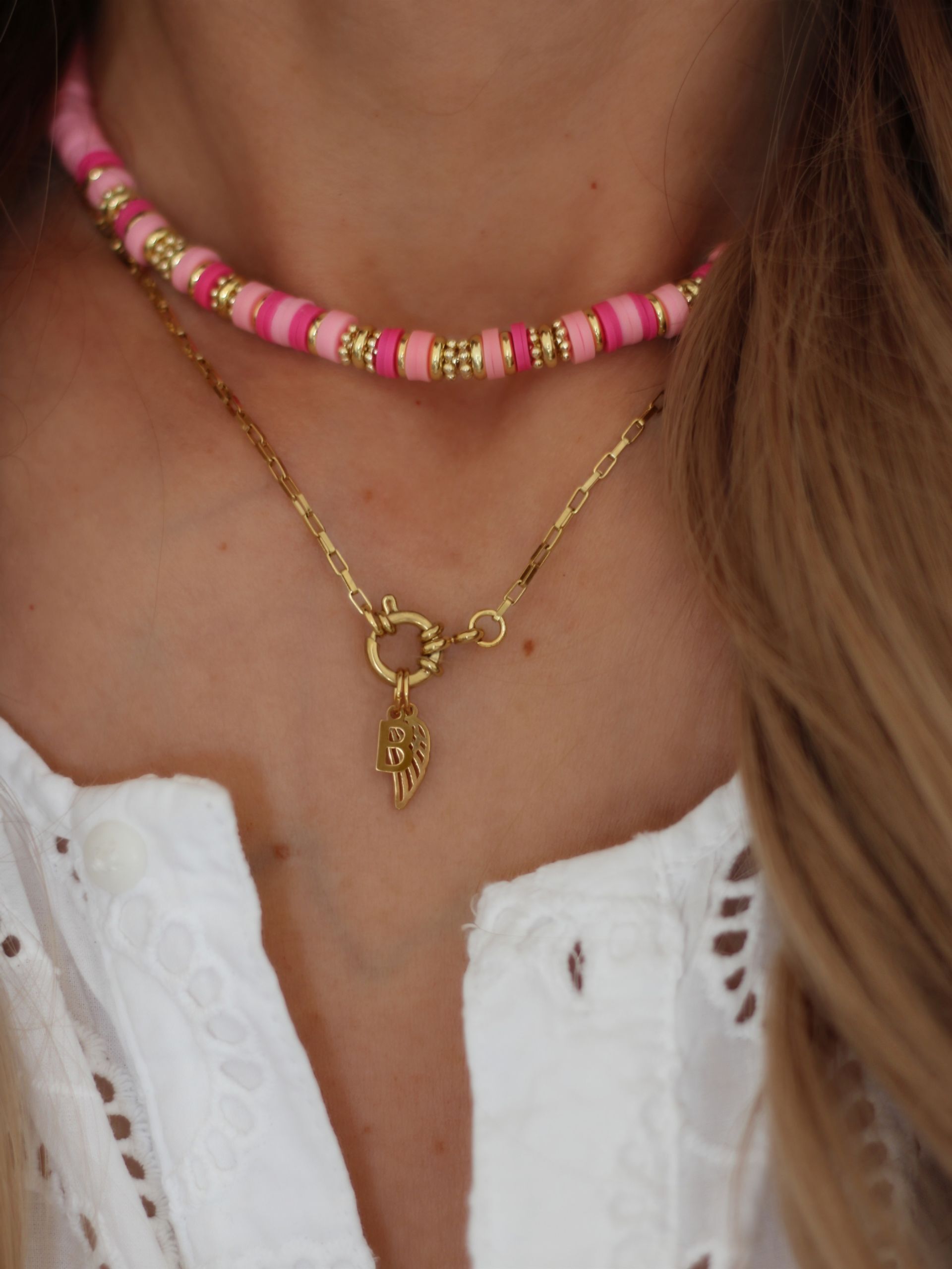 FLÜGEL Anhänger Gold Edelstahl - Bunter Schmuck