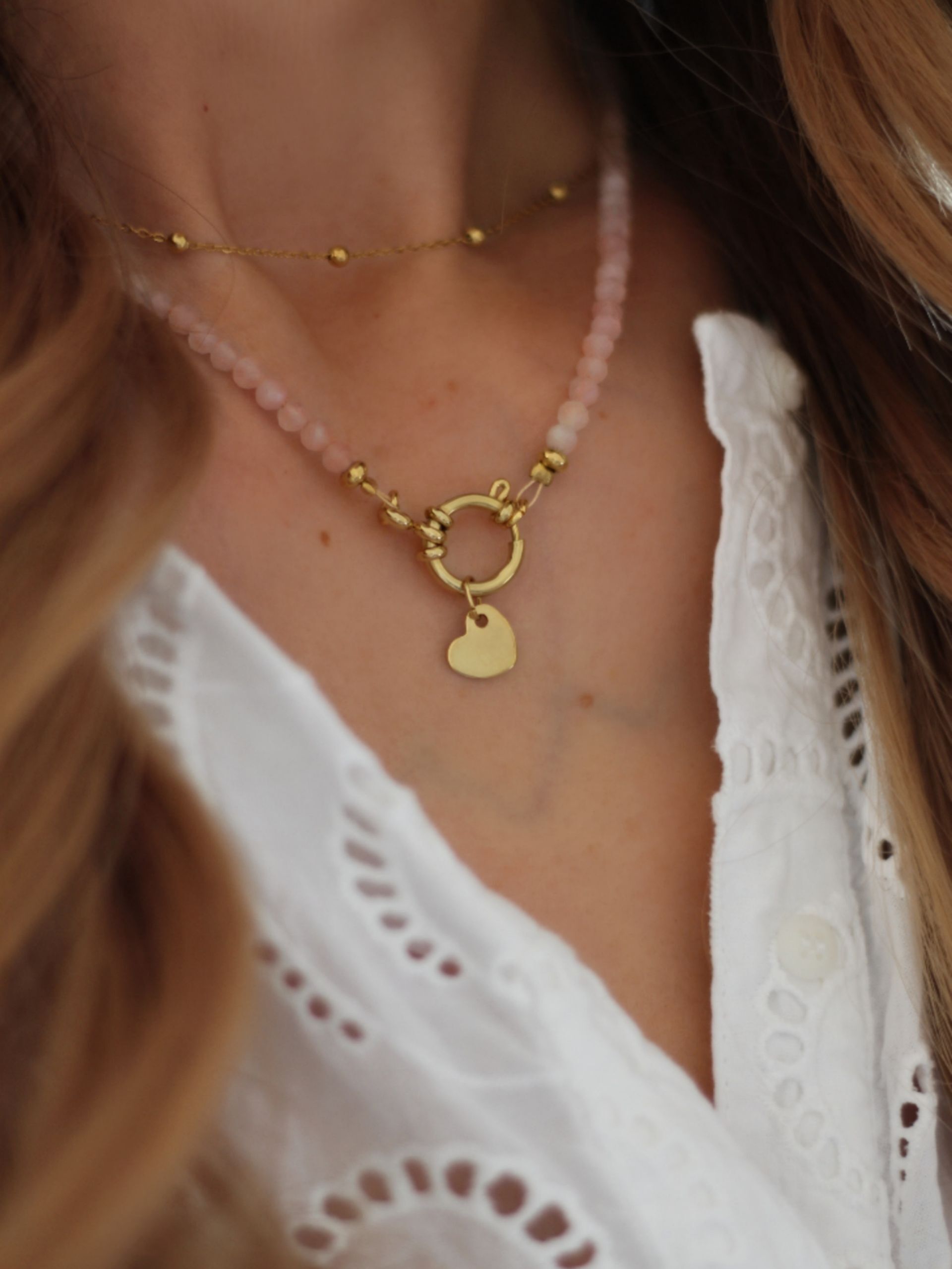 HERZ Anhänger Gold Edelstahl - Bunter Schmuck