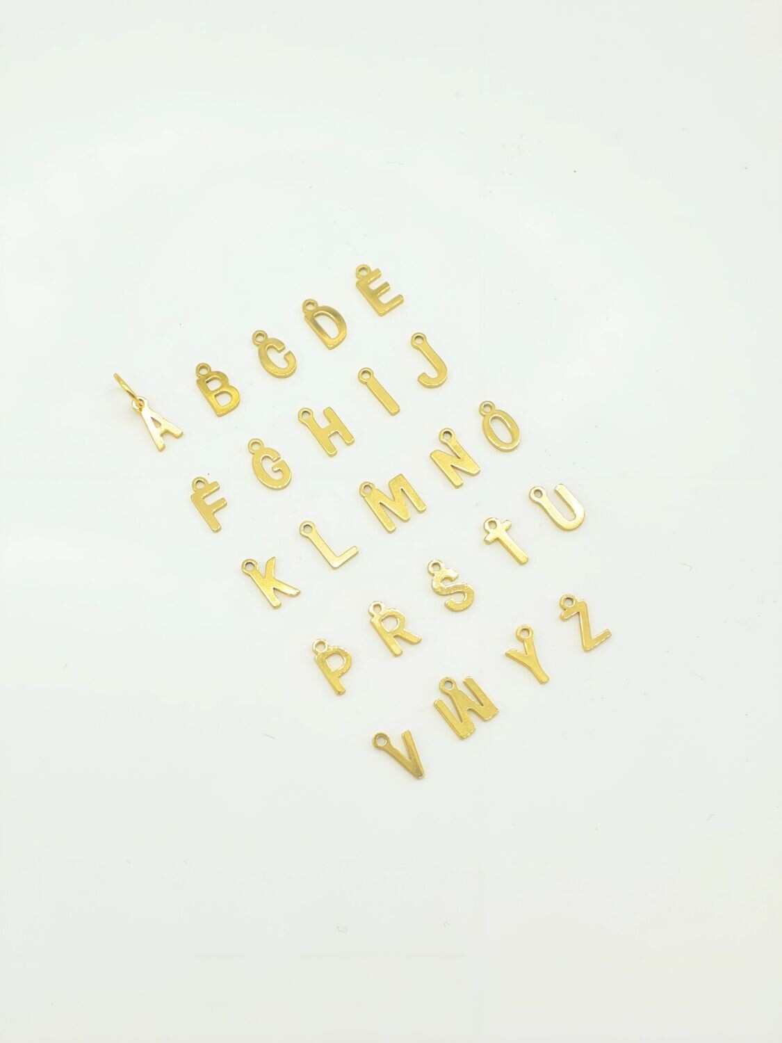 Anhänger Buchstabe Initial  Gold Edelstahl - Bunter Schmuck