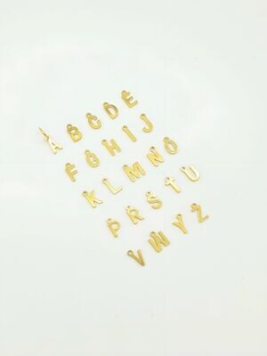 Anhänger Buchstabe Initial  Gold Edelstahl - Bunter Schmuck