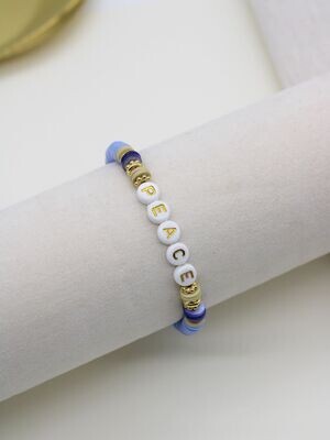 Namens-Armband ARI Blau Gold Namens-Armband ARI Blau Gold