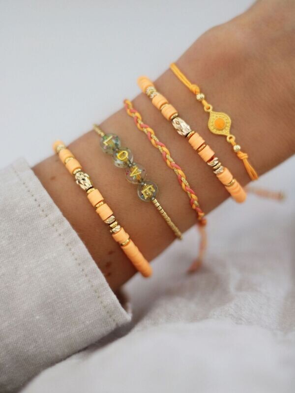 Armband NOLA Orange Gold - Bunter Schmuck