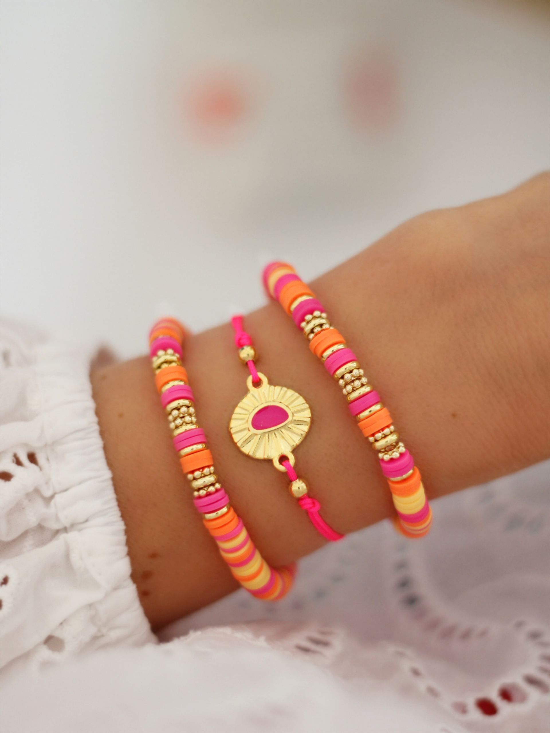 Armband SARA Pink Rosa Gold - Bunter Schmuck